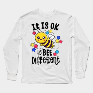 Autism Awareness It Is Ok To Bee Different Be Kind Long Sleeve T-Shirt